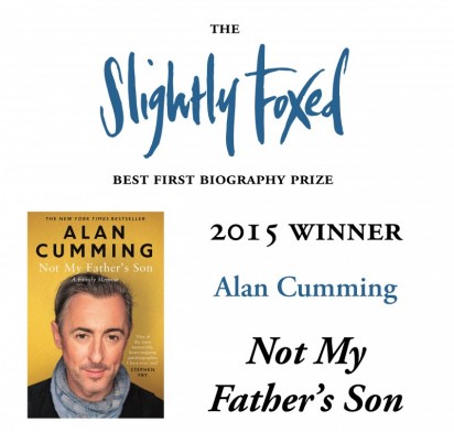 Alan Cumming wins the 2015 Slightly Foxed Best First Biography Prize