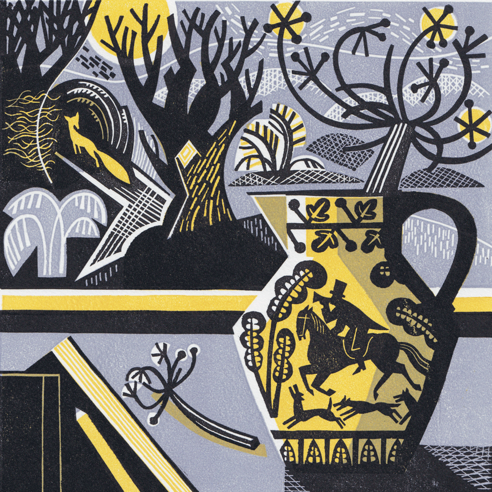 Slightly Foxed Issue 56, Clare Curtis, ‘The Thought Fox’, linocut