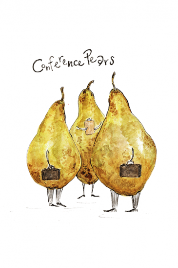 Conference Pears Greetings Cards