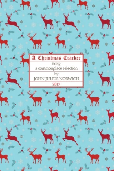 Slightly Foxed, Christmas Cracker 2017, John Julius Norwich