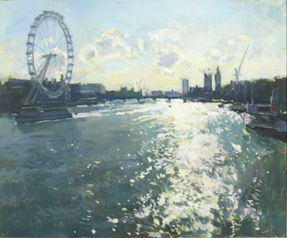 Cover Artist: Slightly Foxed Issue 57, Luke Martineau, ‘Westminster, Afternoon Light’ (detail)