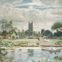 Munnings Art Museum: Barge on the Stour at Dedham Sir Alfred Munnings 1930's (c) The Estate of Sir Alfred Munnings