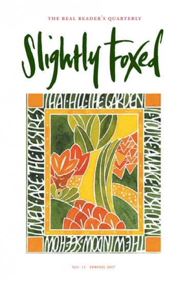 Cover artwork, Susie Leiper - Slightly Foxed Issue 13